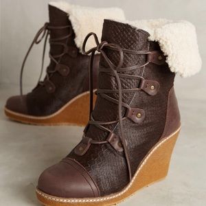 Australia Luxe Collective Mona Shearling Wedge